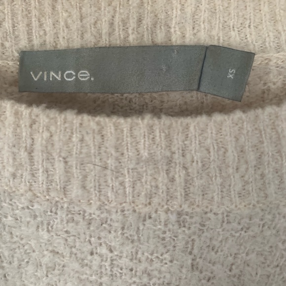 Vince women's black & white striped nubby wool crew neck sweater - Sz S - Picture 5 of 12